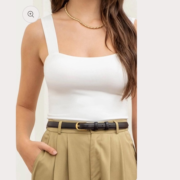 The Workshop Tank Top Bundle Size Large Pink And White Square Neckline Stretch - Picture 2 of 14